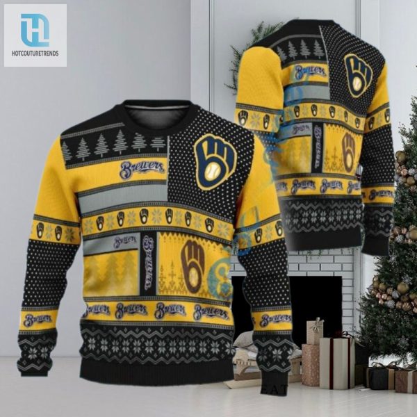 Milwaukee Brewers Patchwork Pattern Ugly Christmas Sweater hotcouturetrends 1 1