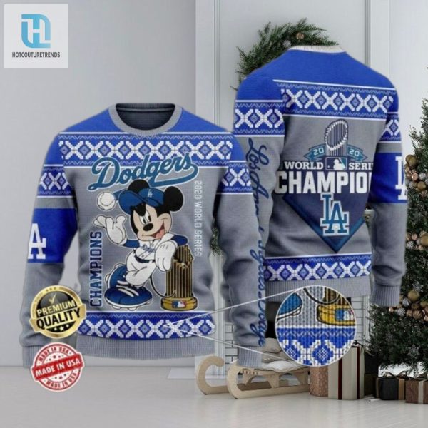 Los Angeles Dodgers World Series Champions Mickey Ugly Sweater hotcouturetrends 1 1