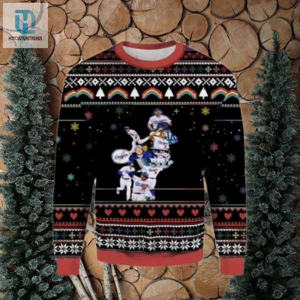 Los Angeles Dodgers 2020 Team Collage Xmas Sweater hotcouturetrends 1