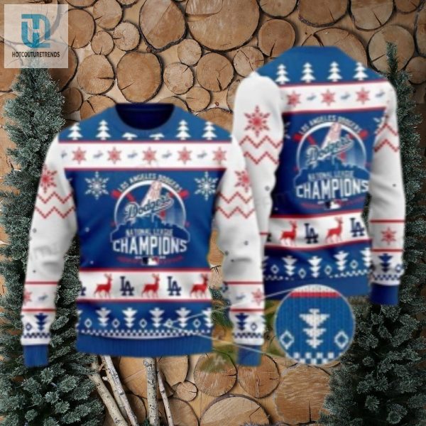 La Dodgers National League Champions Ugly Xmas Sweater hotcouturetrends 1