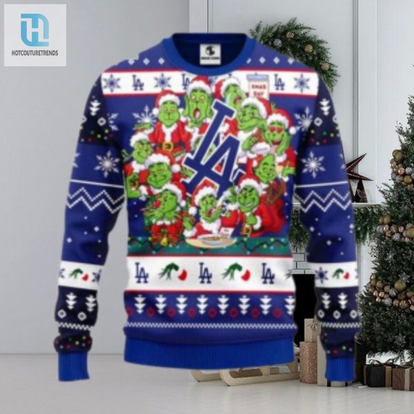 La Dodgers Grinch Family Holiday Ugly Christmas Sweater hotcouturetrends 1 1