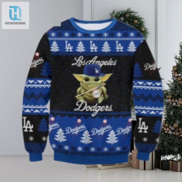 La Dodgers Baby Yoda Christmas Ugly Sweater hotcouturetrends 1 1