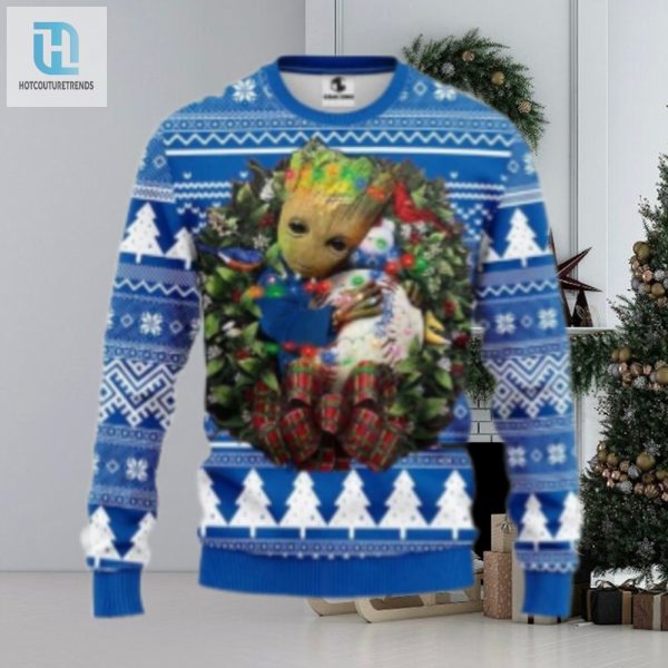 Groot Hugging Dodgers Baseball Wreath Ugly Sweater hotcouturetrends 1 1