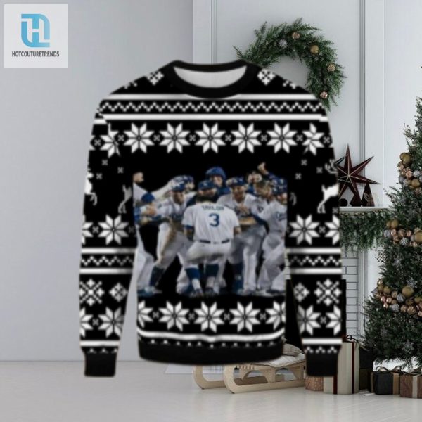 Dodgers Team Celebration Ugly Christmas Sweater hotcouturetrends 1 1