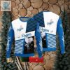 Dodgers Black And White Baseball Skull Ugly Sweater hotcouturetrends 1