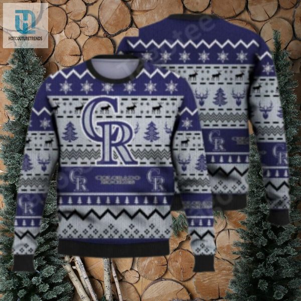 Deer And Trees Colorado Rockies Ugly Christmas Sweater hotcouturetrends 1