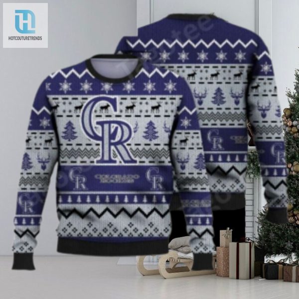 Deer And Trees Colorado Rockies Ugly Christmas Sweater hotcouturetrends 1 1