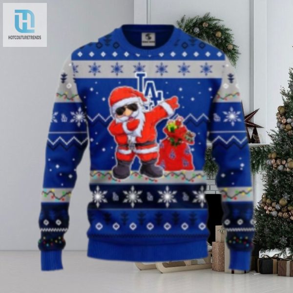 Dabbing Santa Los Angeles Dodgers Christmas Sweater hotcouturetrends 1 1