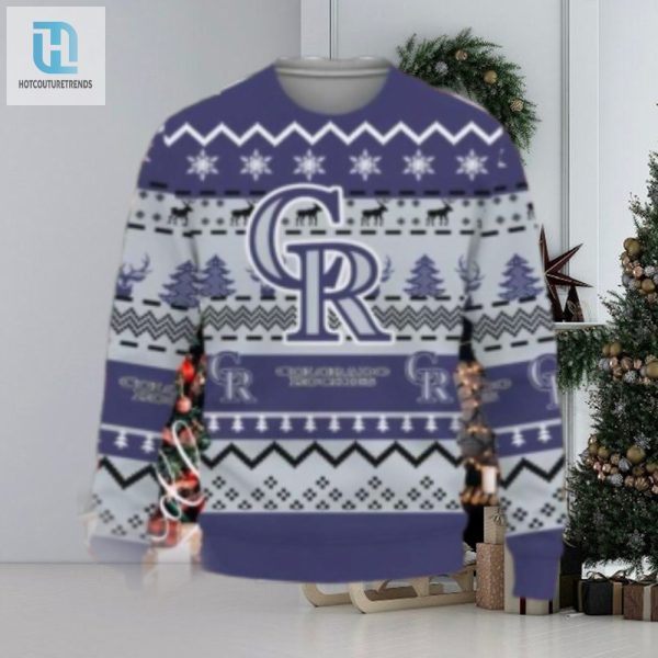 Classic Tree Deer Colorado Rockies Ugly Christmas Sweater hotcouturetrends 1 1