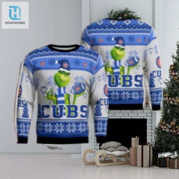 Chicago Cubs Grinch Ugly Christmas Sweater Mischievous Holiday Fun hotcouturetrends 1 1