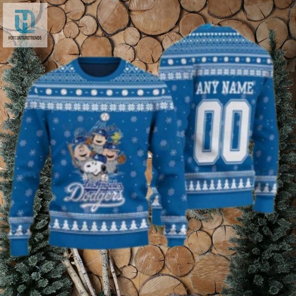 Charlie Brown Peanuts Customizable La Dodgers Ugly Sweater hotcouturetrends 1