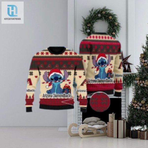 Arizona Diamondbacks Stitch Candy Cane Ugly Christmas Sweater hotcouturetrends 1 1