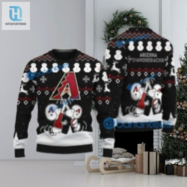 Arizona Diamondbacks Snoopy Snowmen Christmas Sweater Black hotcouturetrends 1 1