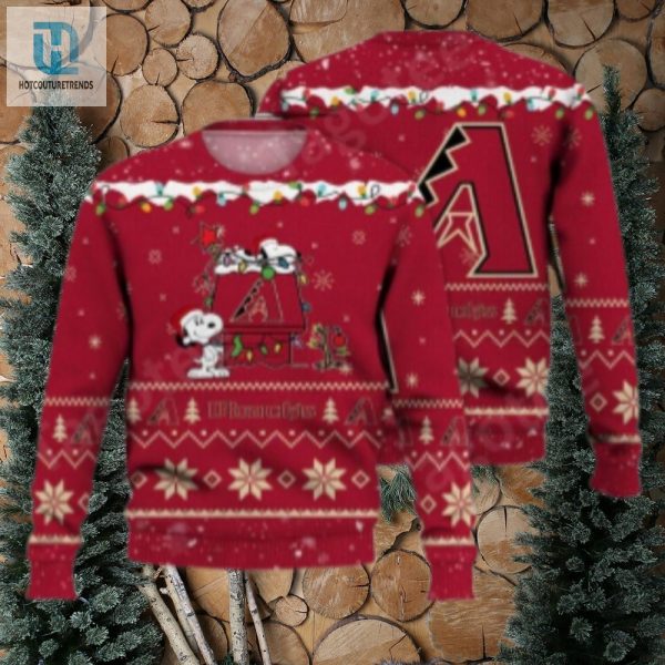 Arizona Diamondbacks Snoopy Christmas Lights Ugly Sweater hotcouturetrends 1