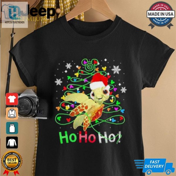 Limited Turtle Ho Ho Ho Pine Tree Christmas 2024 Shirt hotcouturetrends 1 3