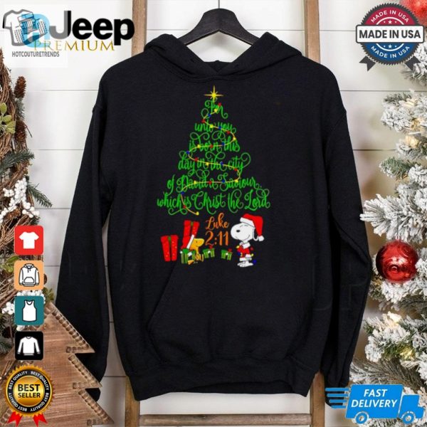 Snoopy For Unto You Is Born This Day In The City Christmas Shirt hotcouturetrends 1