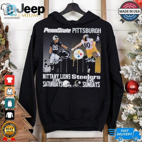 Official Penn State Nittany Lions On Saturdays X Pittsburgh Steelers On Sundays T Shirt hotcouturetrends 1