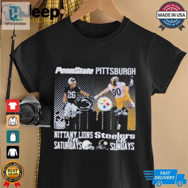 Penn State Nittany Lions On Saturdays X Pittsburgh Steelers On Sundays T Shirt hotcouturetrends 1 3