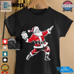 Santa Throwing A Gift Box Christmas Shirt hotcouturetrends 1 3