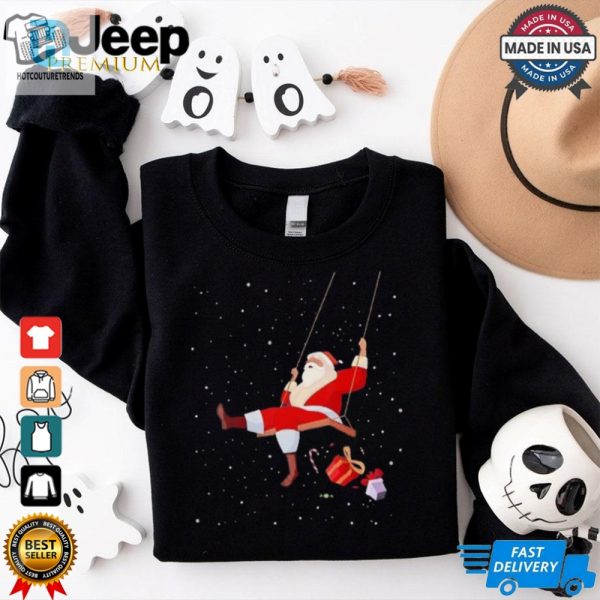 Santa Claus On A Swing Christmas Xmas T Shirt hotcouturetrends 1 2