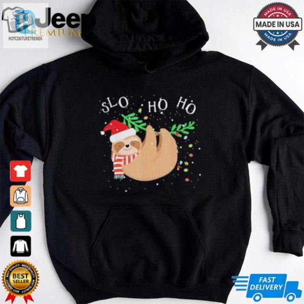 Slo Ho Ho Merry Slothmas Sloth Christmas Shirt hotcouturetrends 1 1