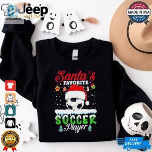 Santas Favorite Soccer Player Christmas Football T Shirt hotcouturetrends 1 2