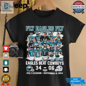 Philadelphia Eagles Fly Eagles Fly Eagles Beat Cowboys Go Birds Unisex T Shirt hotcouturetrends 1 3