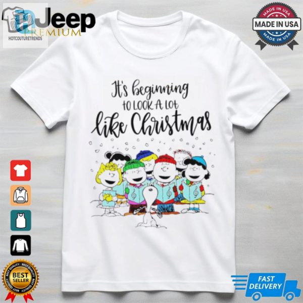 Snoopy Peanuts Its Beginning To Look A Lot Like Christmas Music Shirt hotcouturetrends 1 1