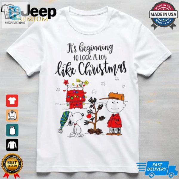 Snoopy Charlie Brown Peanuts Its Beginning To Look A Lot Like Christmas Shirt hotcouturetrends 1 1