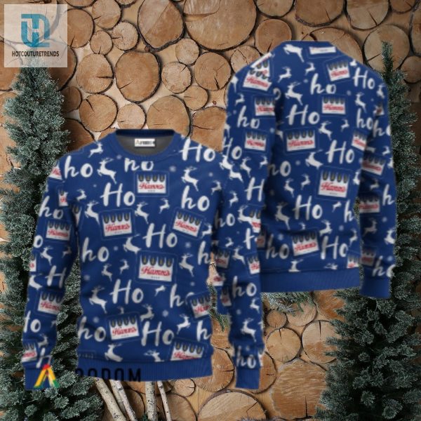 Hamms Beer Ho Ho Ho Christmas Sweater hotcouturetrends 1 1