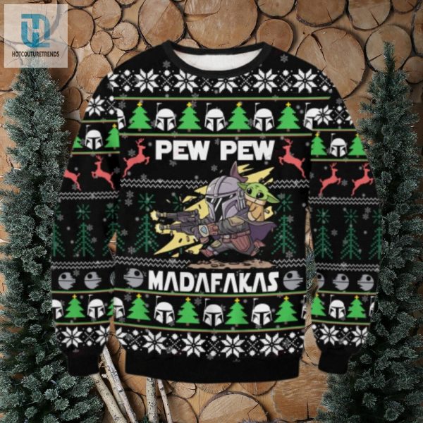 The Mandalorian Pew Pew Madafakas Ugly Sweater hotcouturetrends 1 1