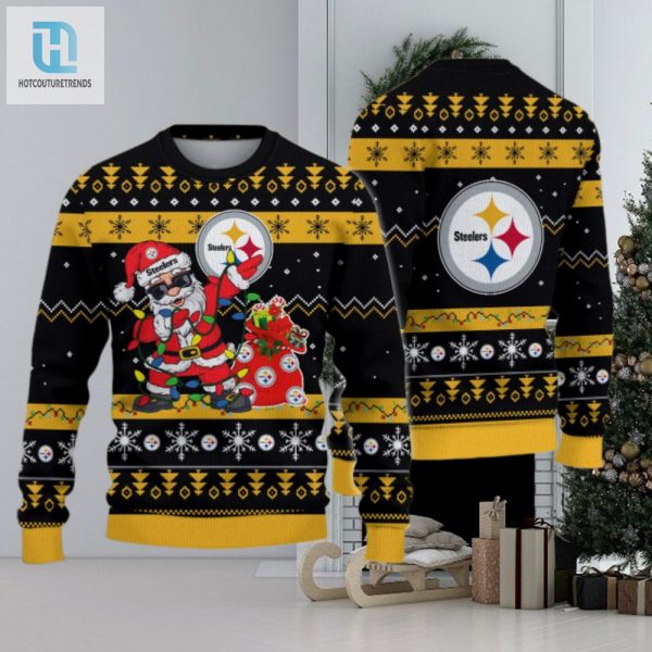 Pittsburgh Steelers Santa Claus Ugly Christmas Sweater hotcouturetrends 1