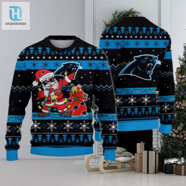 Carolina Panthers Santa Claus Ugly Christmas Sweater hotcouturetrends 1