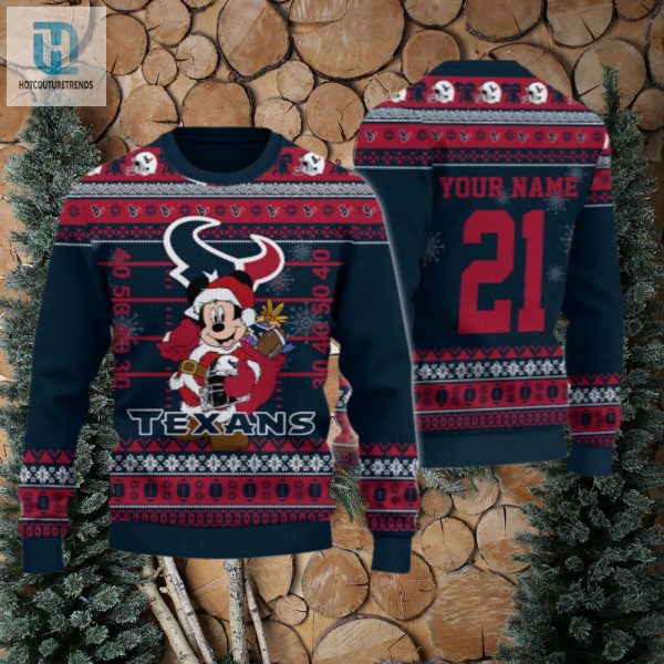 Houston Texans Mickey Mouse Santa Ugly Christmas Sweater hotcouturetrends 1 1