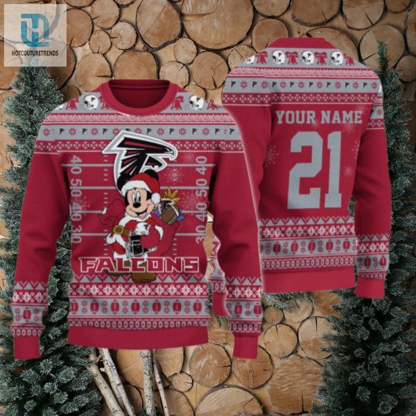 Atlanta Falcons Mickey Mouse Santa Ugly Christmas Sweater hotcouturetrends 1 1