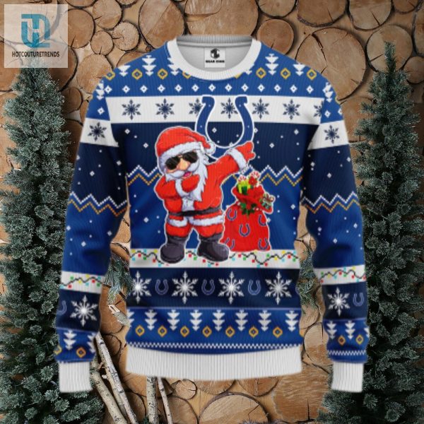 Indianapolis Colts Dabbing Santa Claus Ugly Christmas Sweater hotcouturetrends 1 1