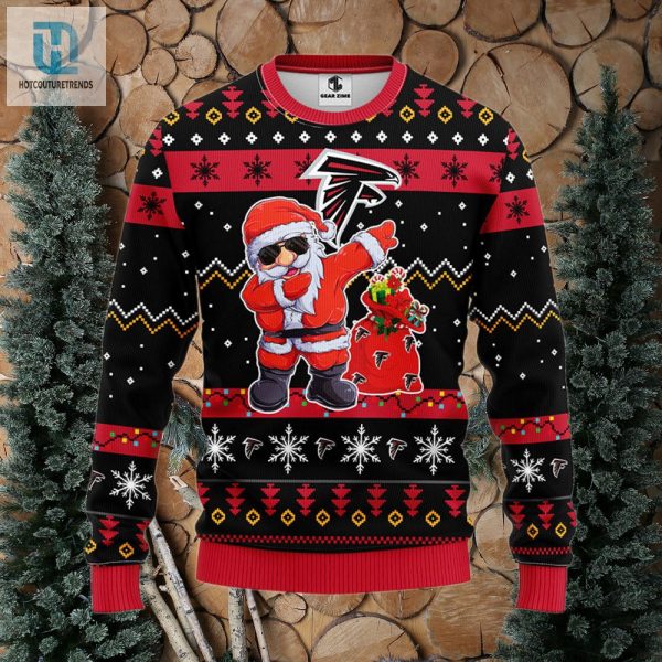 Atlanta Falcons Dabbing Santa Claus Ugly Christmas Sweater hotcouturetrends 1 1