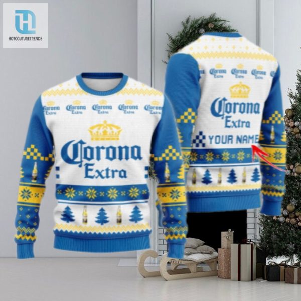 Personalized Corona Extra Classic Ugly Christmas Sweater hotcouturetrends 1