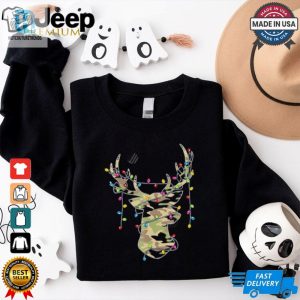 Reindeer Camo Hunting Christmas Lights Holiday Shirt hotcouturetrends 1 2