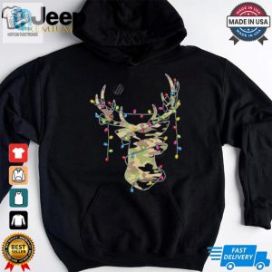 Reindeer Camo Hunting Christmas Lights Holiday Shirt hotcouturetrends 1 3