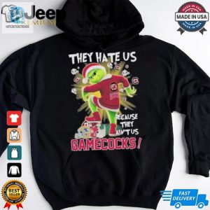 They Hate Us Because They Aint Us Grinch X South Carolina Gamecocks Stomp On College Teams Christmas Shirt hotcouturetrends 1 3