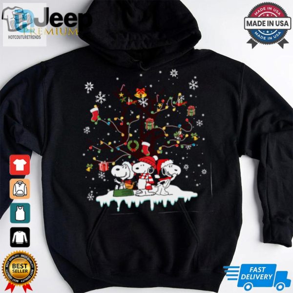 Festive Snoopy Christmas Tree T Shirt hotcouturetrends 1 3