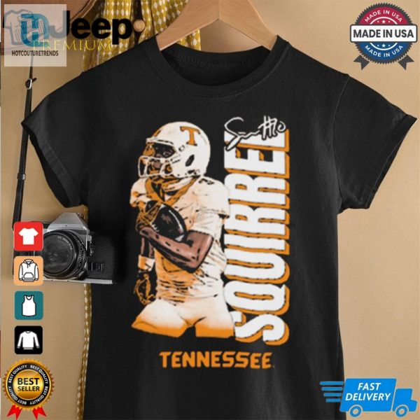 Squirrel White Football Tennessee Volunteers Illustrated Signature Graphic T Shirt hotcouturetrends 1 1