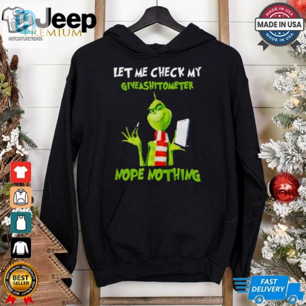 Christmas Let Me Check My Giveashitometer Nope Nothing T Shirt hotcouturetrends 1