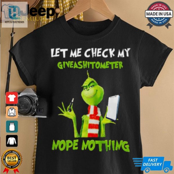 Christmas Let Me Check My Giveashitometer Nope Nothing T Shirt hotcouturetrends 1 1