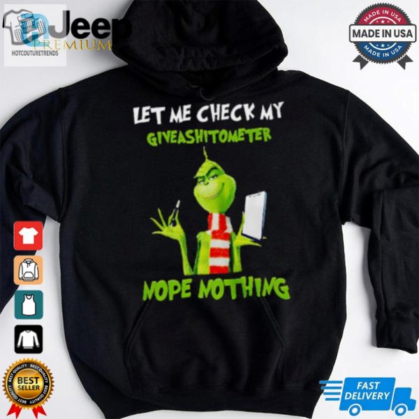 Christmas Let Me Check My Giveashitometer Nope Nothing T Shirt hotcouturetrends 1 3