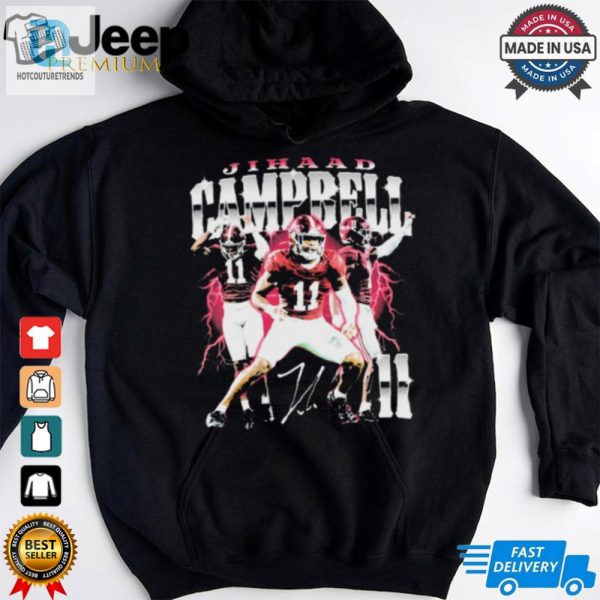 Jihaad Campbell Alabama Crimson Tide Signature Graphic T Shirt hotcouturetrends 1 3