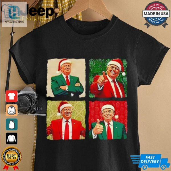 Santa Trump Christmas Photos Shirt hotcouturetrends 1 1