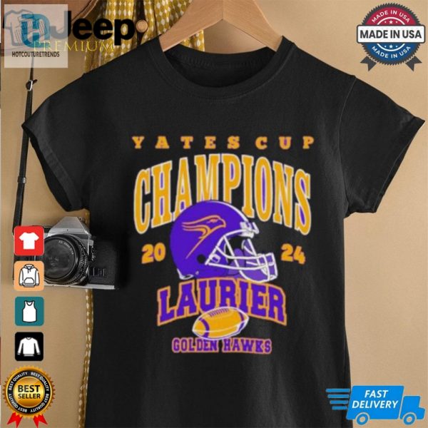 Laurier Golden Hawks 2024 Yates Cup Champions Shirt hotcouturetrends 1 1