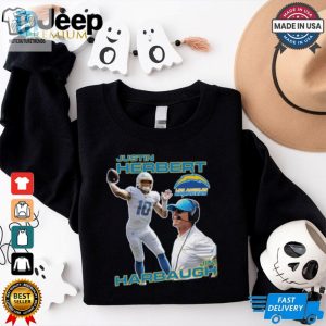 Nfl Justin Herbert And Jim Harbaugh Los Angeles Chargers Graphic T Shirt hotcouturetrends 1 2